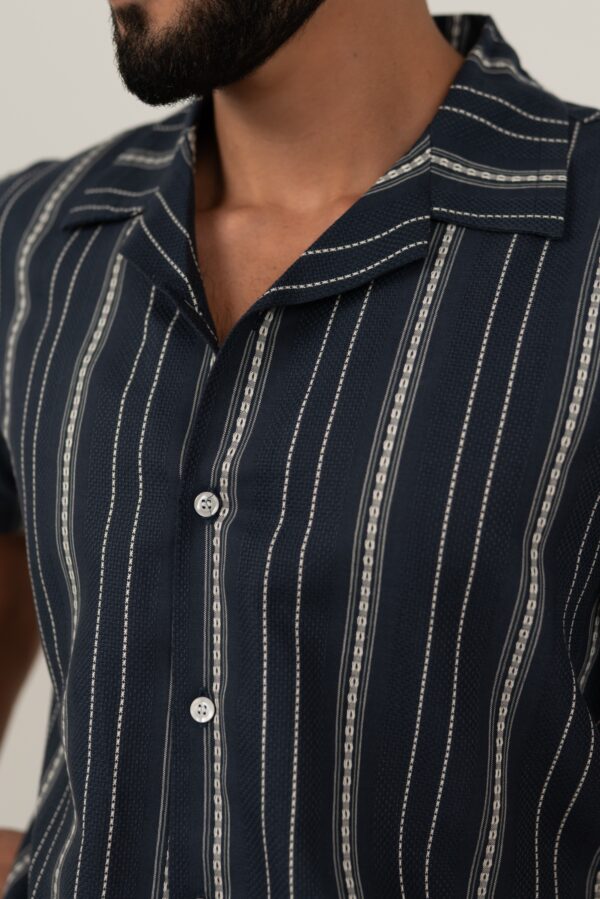 Navy Linen Shirt
